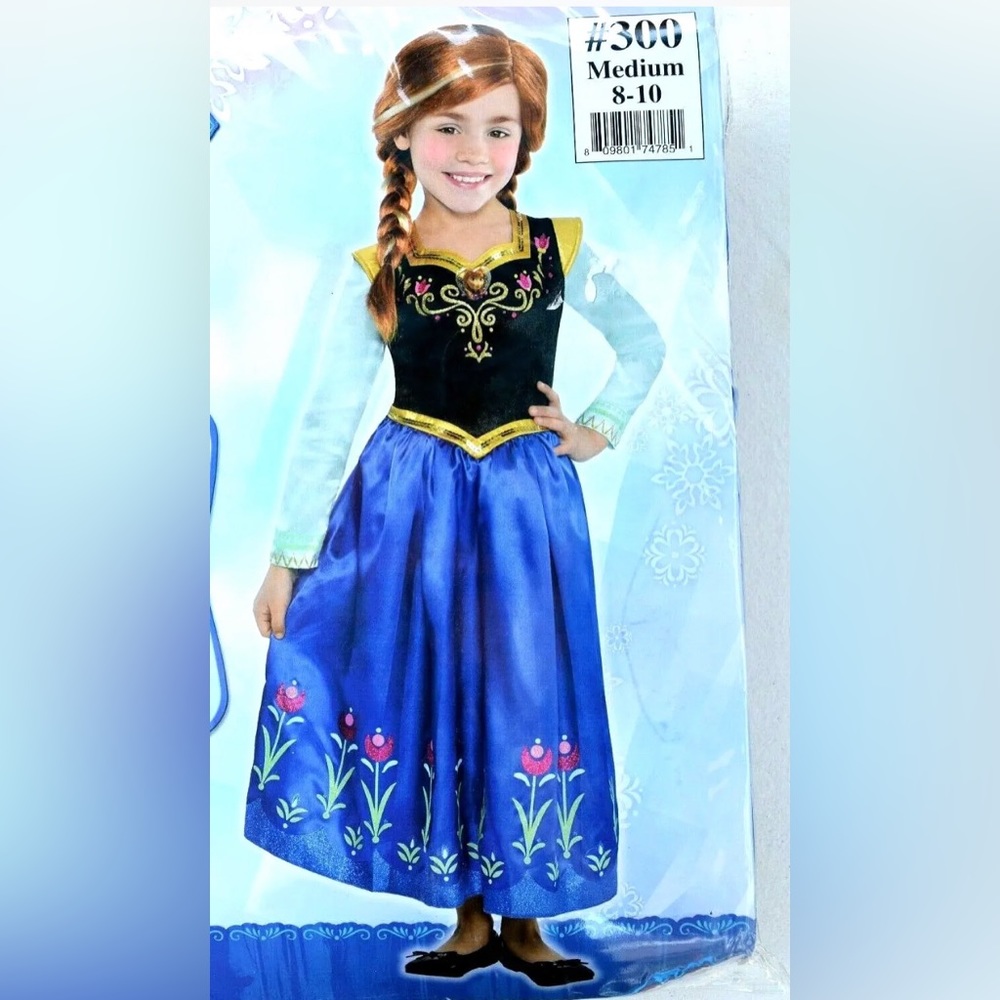 NEW Disney FROZEN ANNA Costume Dress Child Medium M 8-10, NWT